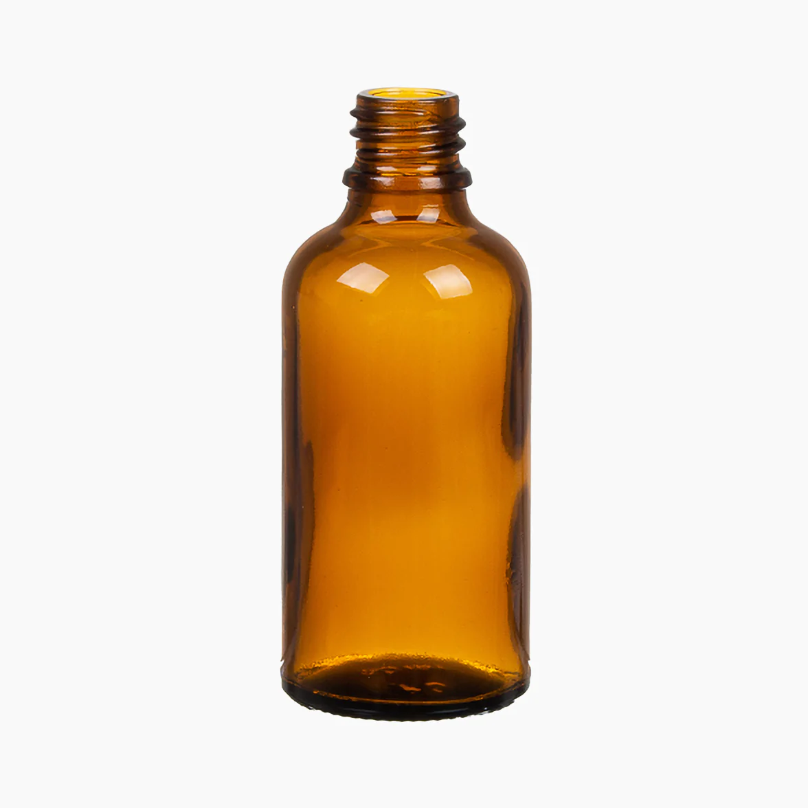 50 ml Glass Amber Bottle (18 mm neck) - No Closure – Bright Packaging