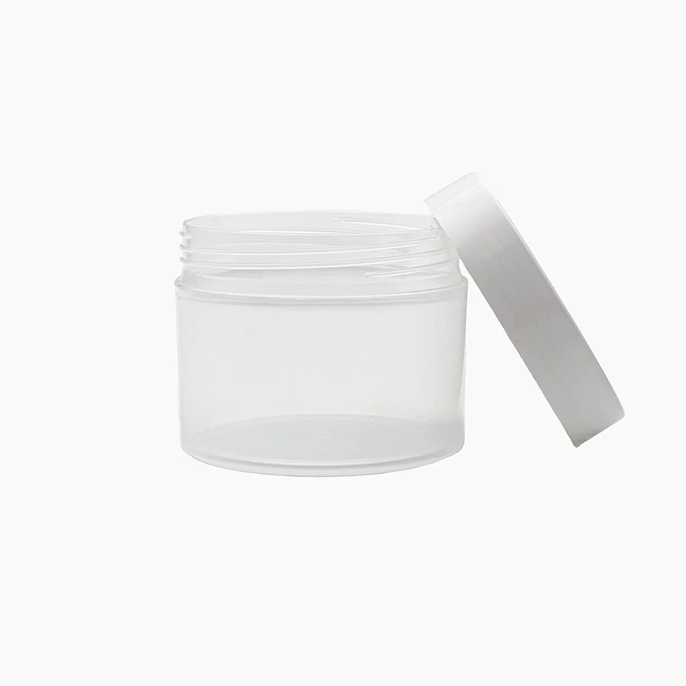 125 g Cosmetic Jar (65 mm neck) - Natural with White Lid