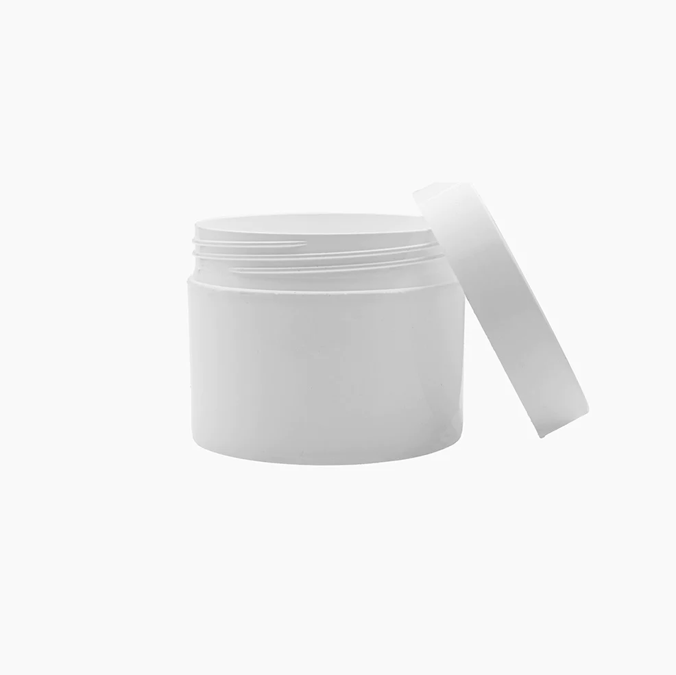 125g White Cosmetic Jar with white lid (65mm neck)