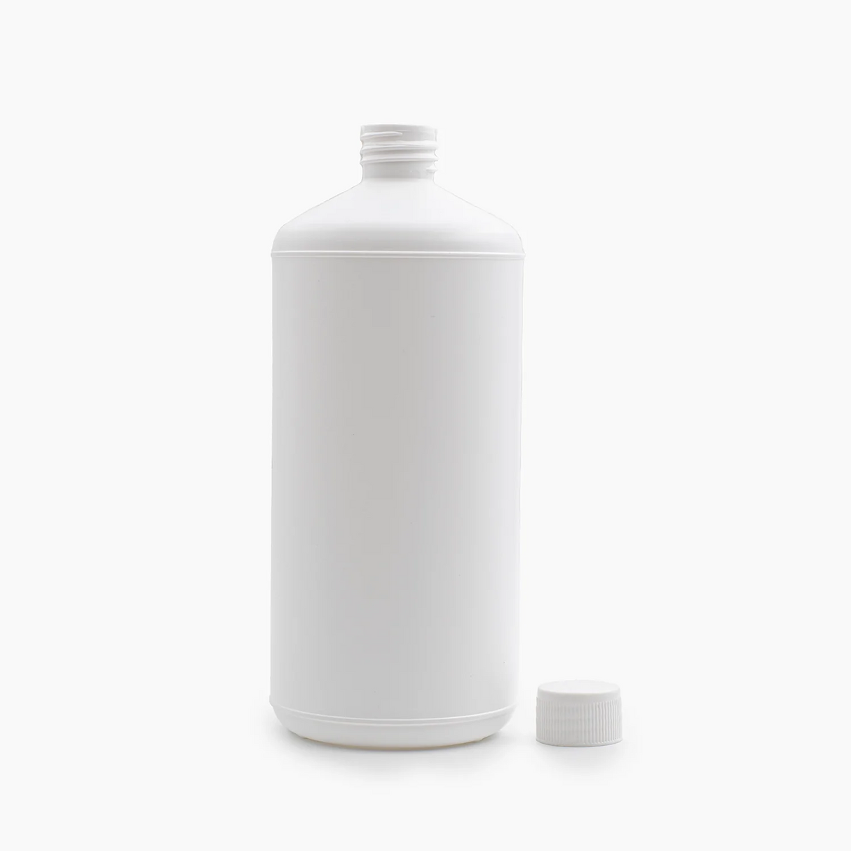 1 L HDPE Bottle (28 mm neck) - With Closure - White