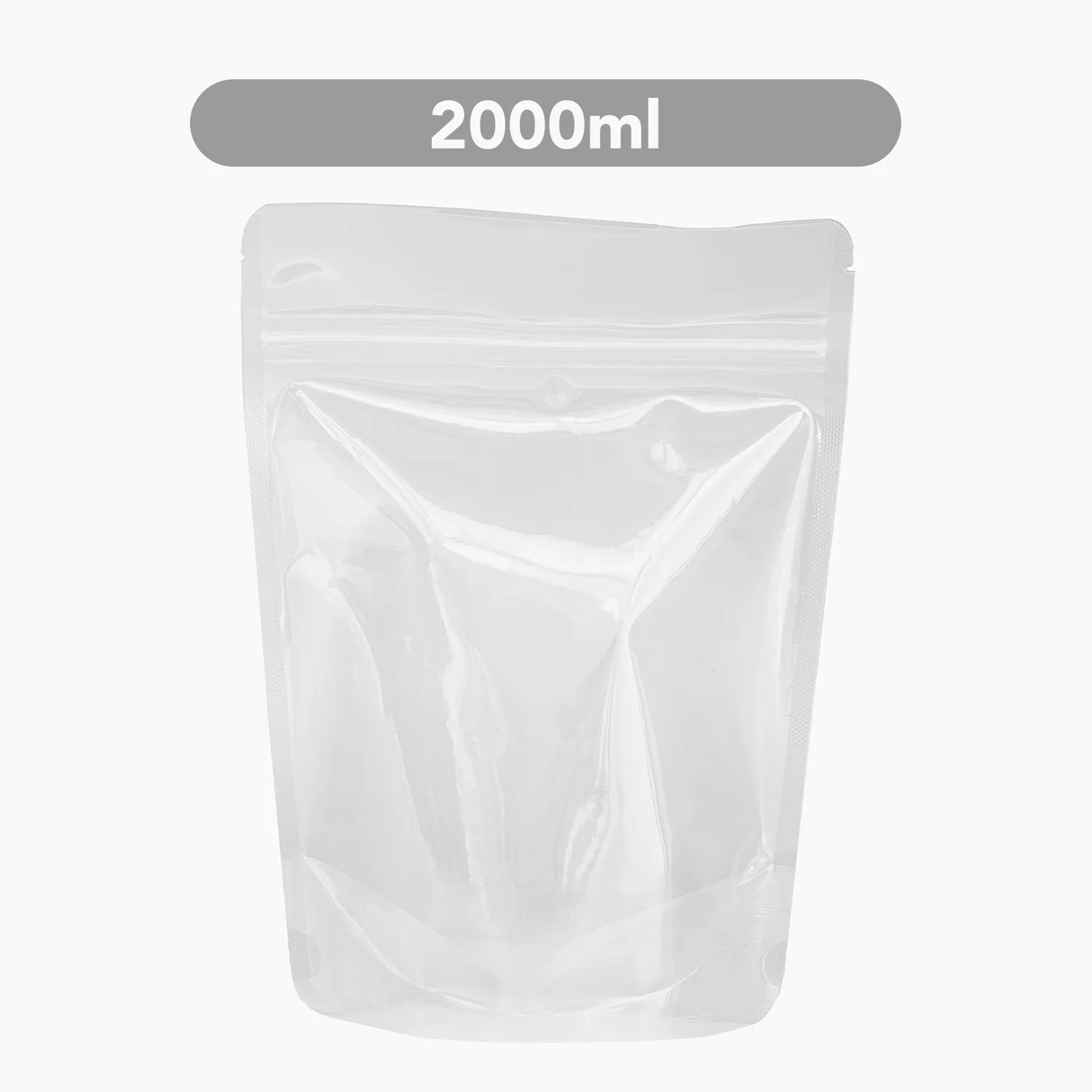 2000 ml Stand-Up Pouch (Zipper) - Clear