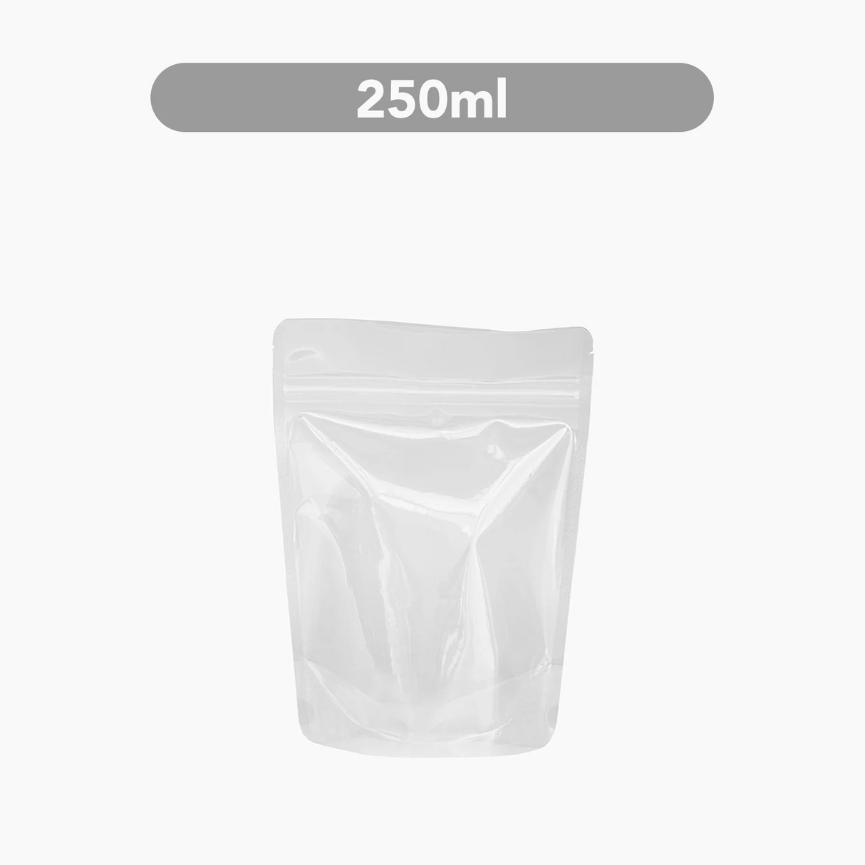 250 ml Stand-Up Pouch (Zipper) - Clear