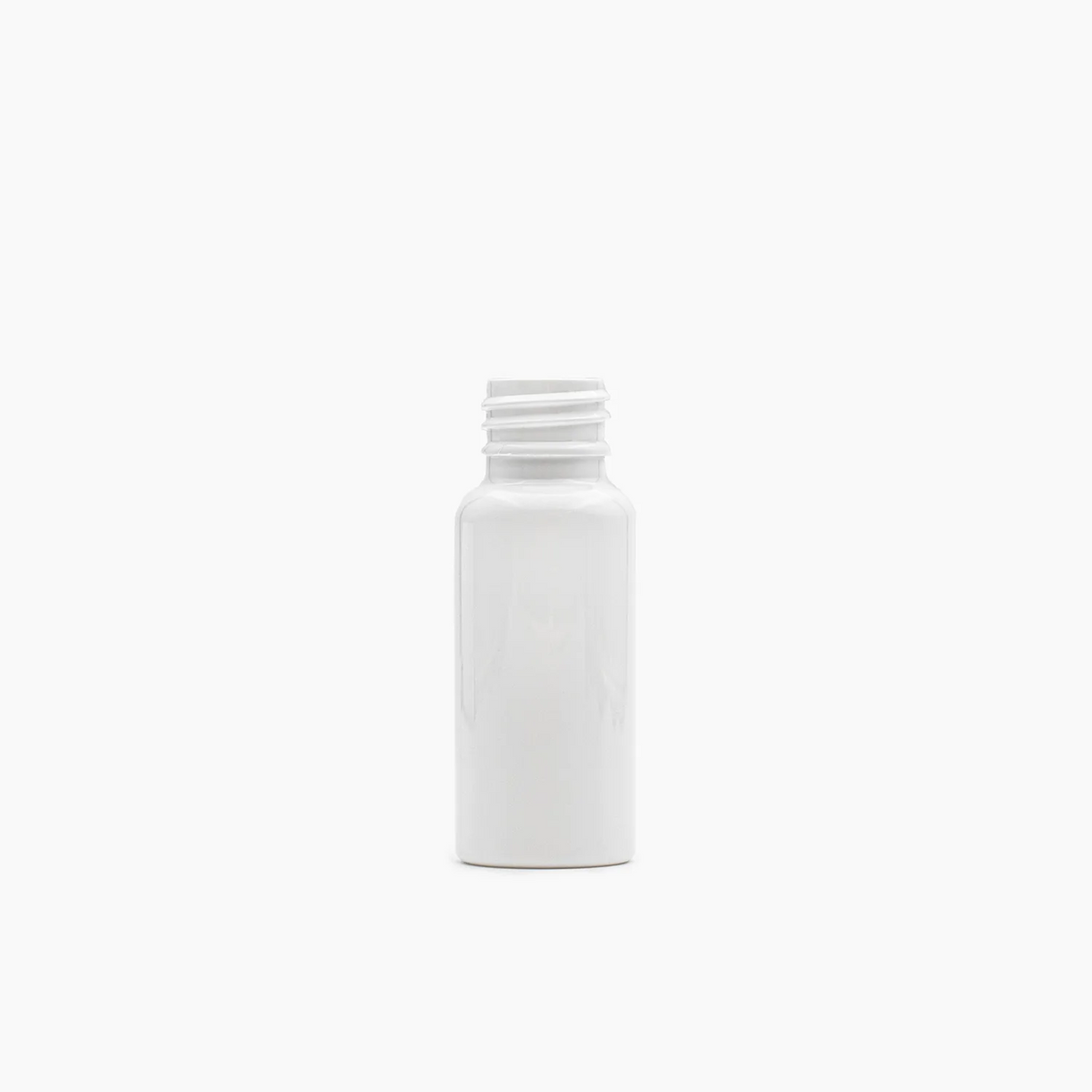 30 ml PET Boston Tall Bottle (20 mm neck) - No Closure - Solid White