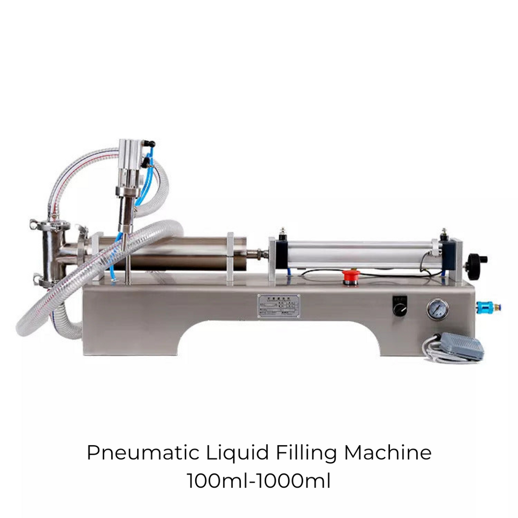 Horizontal Pneumatic Liquid Filling Machine (100-1000ml) - Single Nozzle Precision Filler
