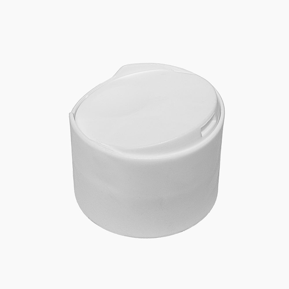 47mm Disc Top Cap (White) - For 24/410 Sharp Cylindrical Bottles