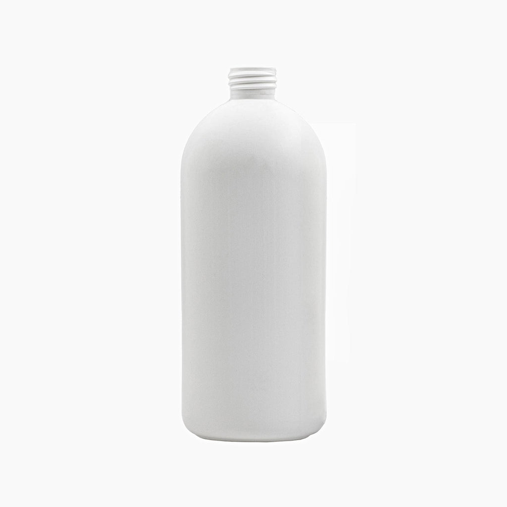 500ml HDPE Boston Bottle (24mm neck) - No Closure - White