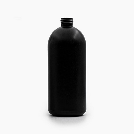 500 ml HDPE Boston Bottle (24 mm neck) - No Closure - Black