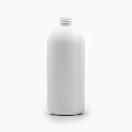 500 ml HDPE Boston Bottle (24 mm neck) - No Closure - White