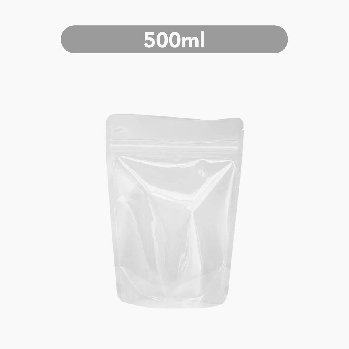 500 ml Stand-Up Pouch (Zipper) - Clear