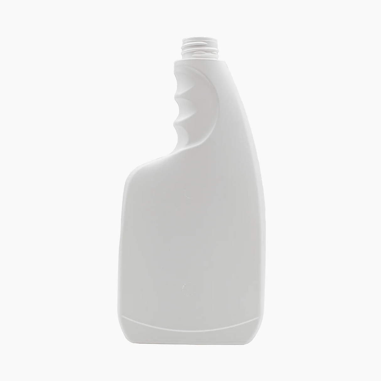 500ml HDPE Fat Flat Spray Bottle (28mm Neck) - No Closure - White - Singles