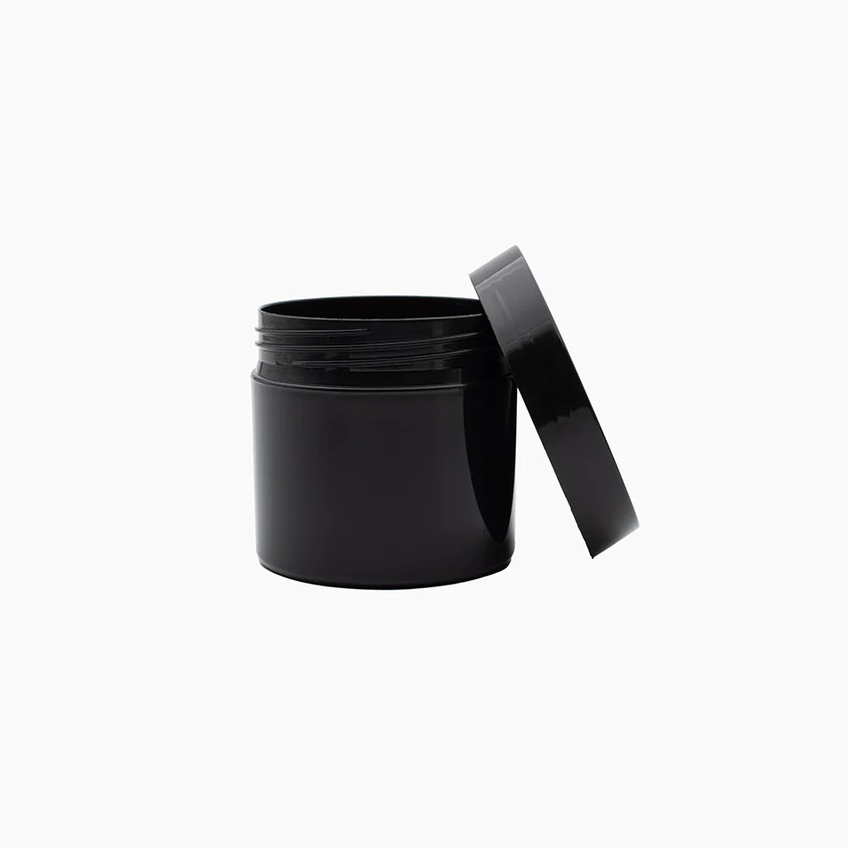 50 g Cosmetic Jar (50mm neck) - Black with Black Lid