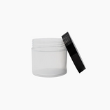 50 g Cosmetic Jar (50 mm neck) - Natural with Black Lid