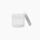 50 g Cosmetic Jar (50 mm neck) - Natural with White Lid