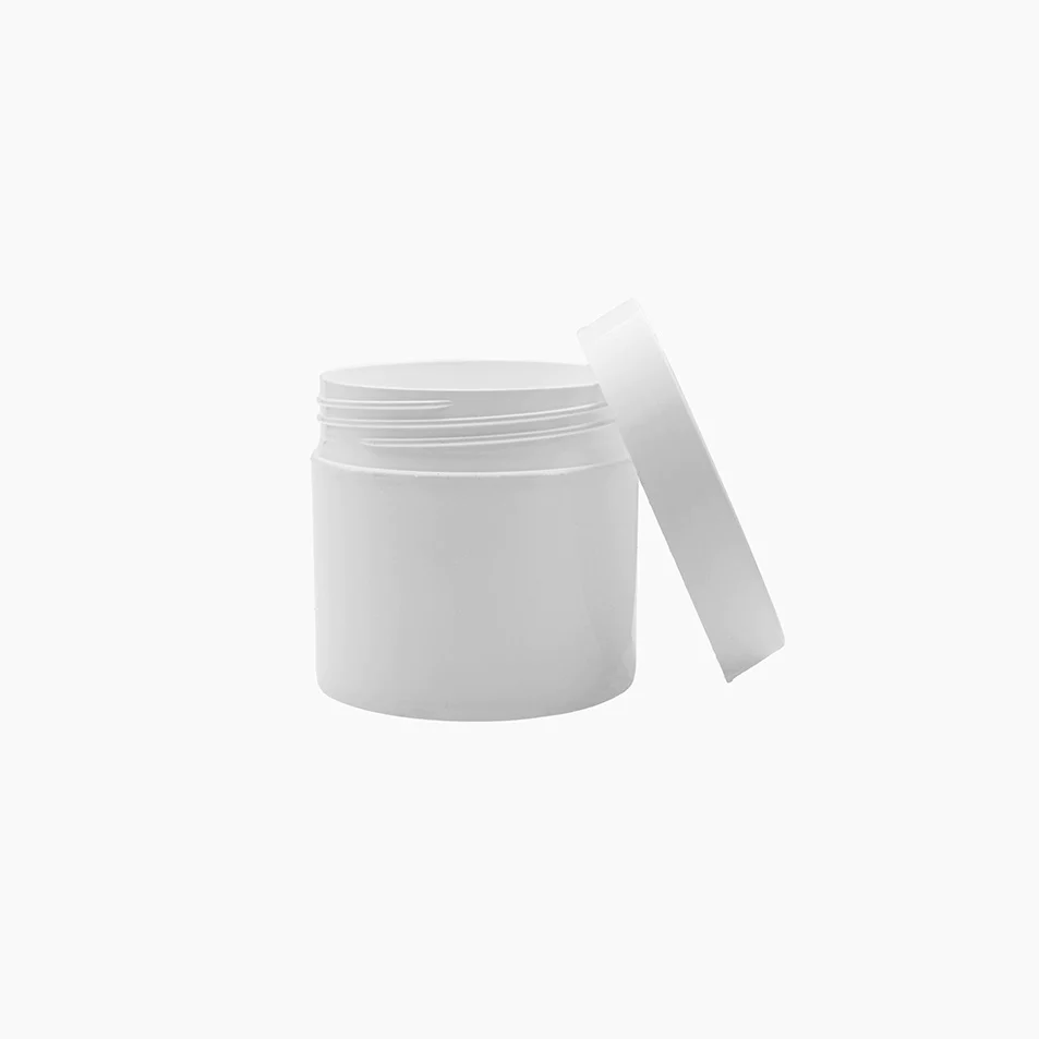 50 g Cosmetic Jar (50 mm neck) - White with White Lid