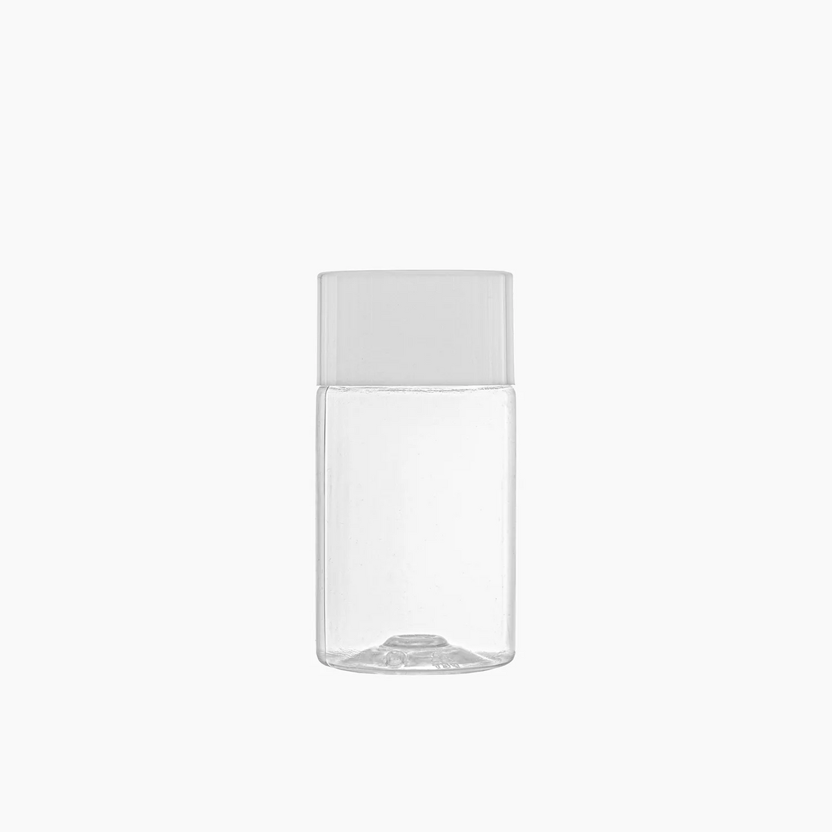 50 ml PET Sharp Cylindrical Bottle (20 mm neck) - Including Closure & Dropper Plug - Clear with White