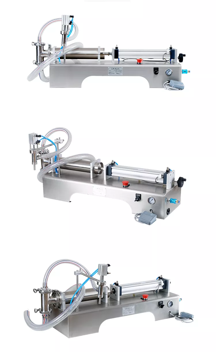 Horizontal Pneumatic Liquid Filling Machine (100-1000ml ) - Single Nozzle Precision Filler