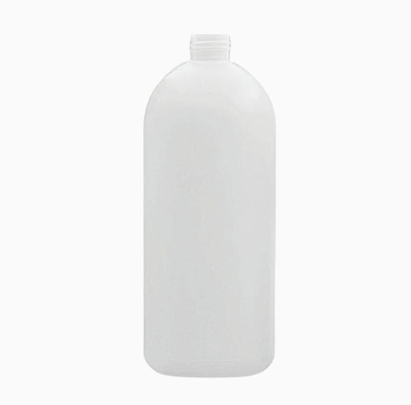 1 L HDPE Boston Bottle (24 mm neck) - No closure - Natural