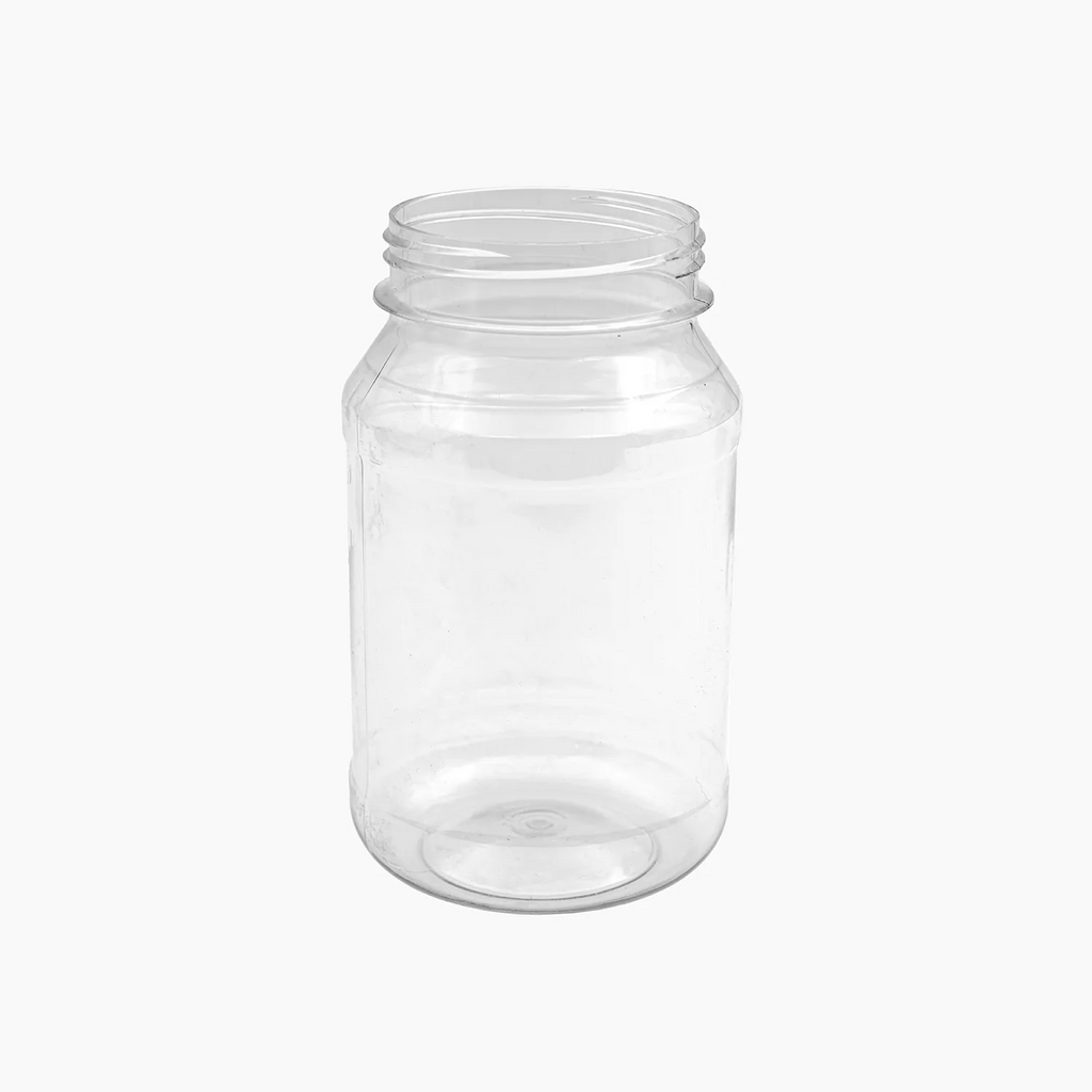 500ml Clear Pet Jar (Tapered Neck) (63mm Neck)-No closure