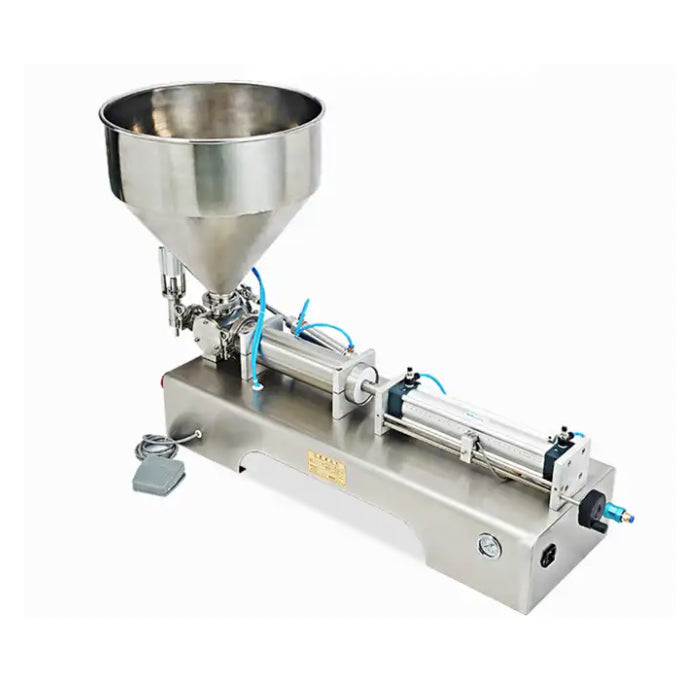 Horizontal Pneumatic Liquid Filling Machine With 30L Hopper (100-1000ml) - Single Nozzle Precision Filler