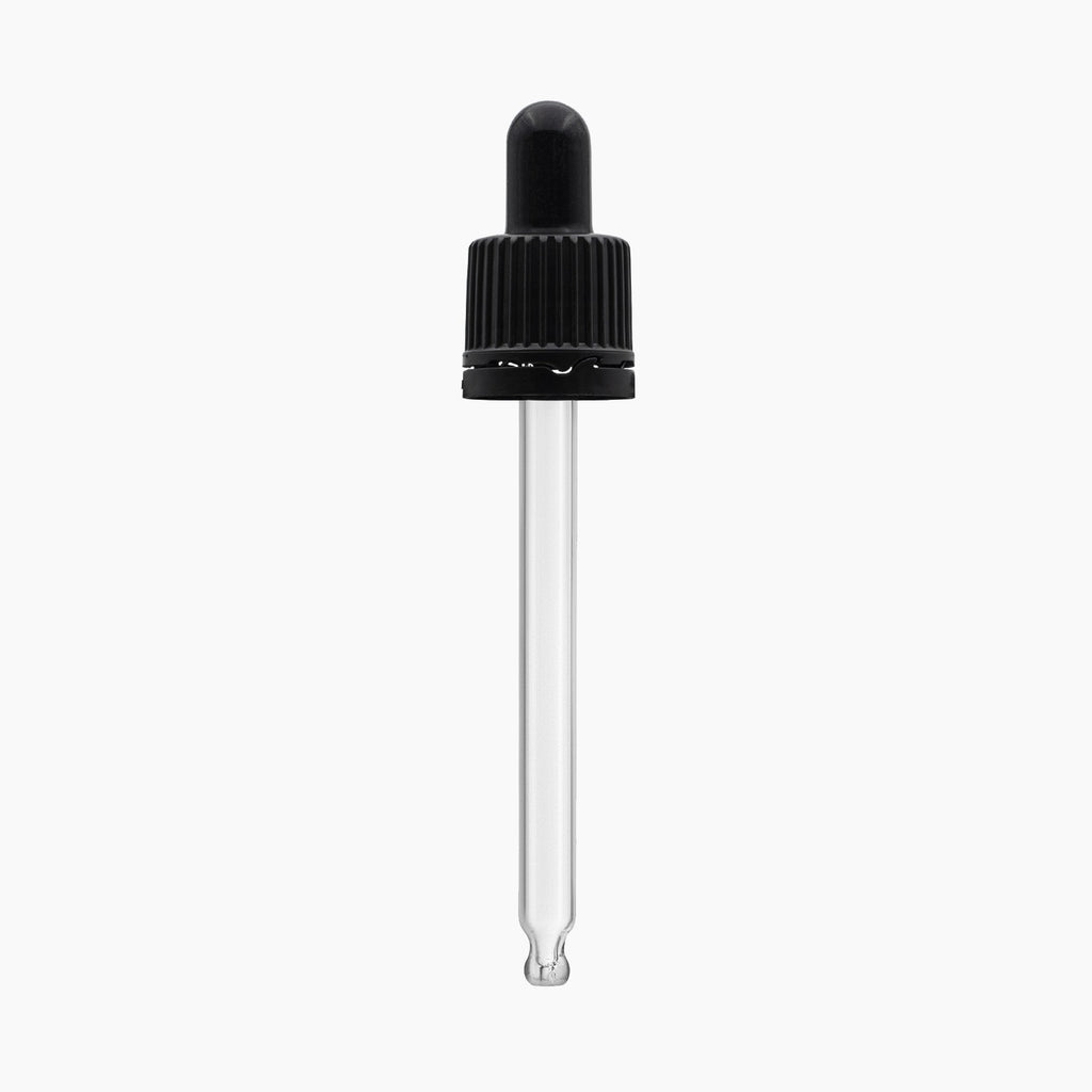 18mm 100ml Black Pipette Dropper Cap On White Background | Brightpack Closures And Accessories