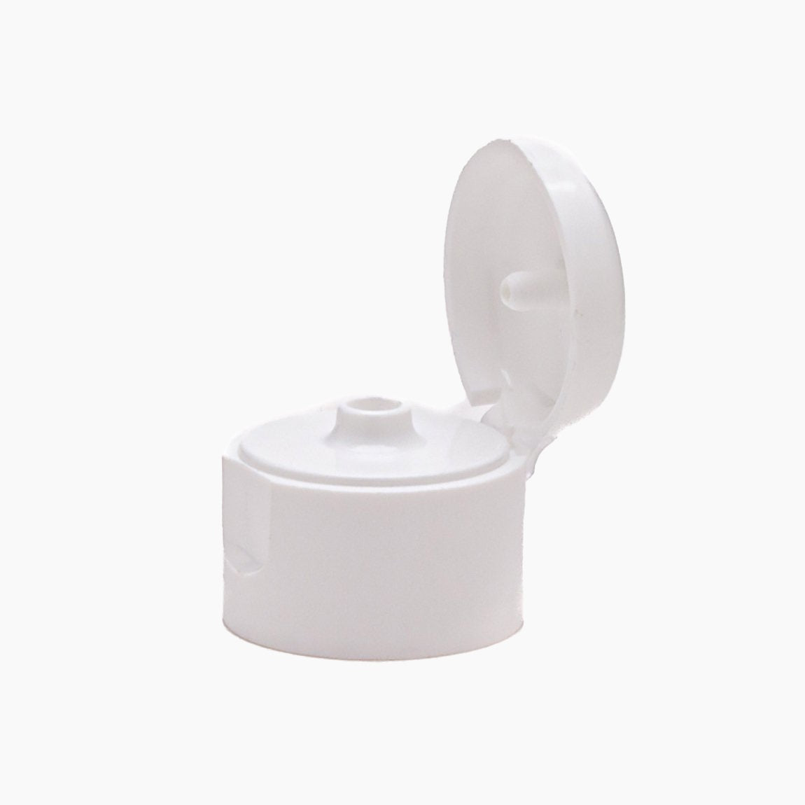 White 24mm Open Flip Top Cap On A White Background | Brightpack Closures And Accessories