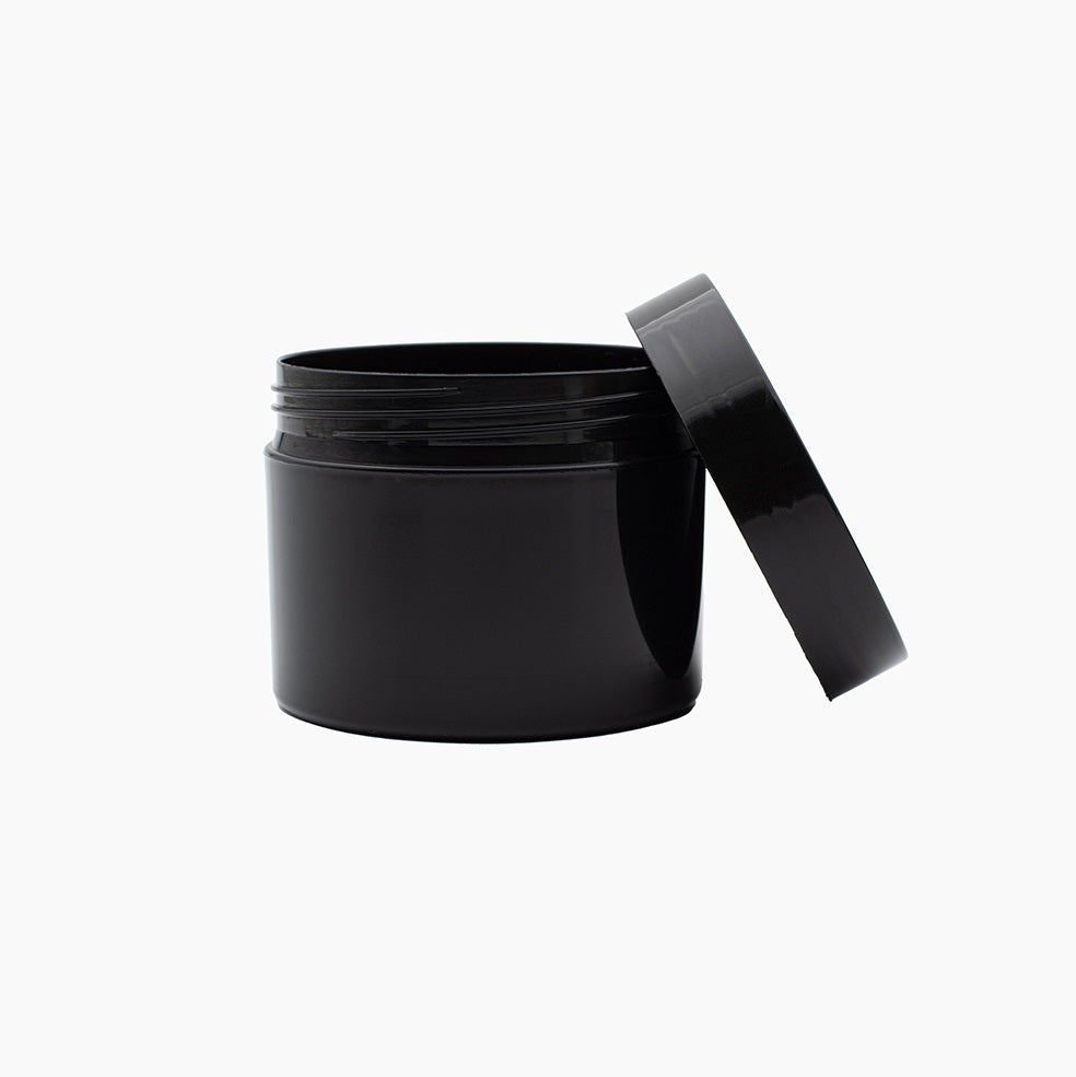 125g Black Cosmetic Jar with Lid (65mm neck)