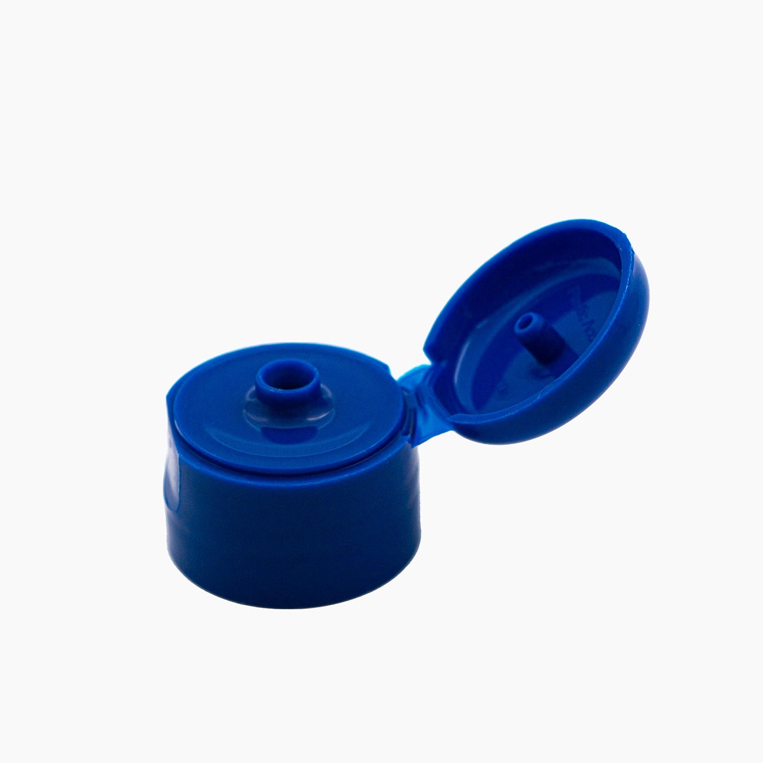 Blue 24mm Open Flip Top Cap On A White Background | Brightpack Closures And Accessories
