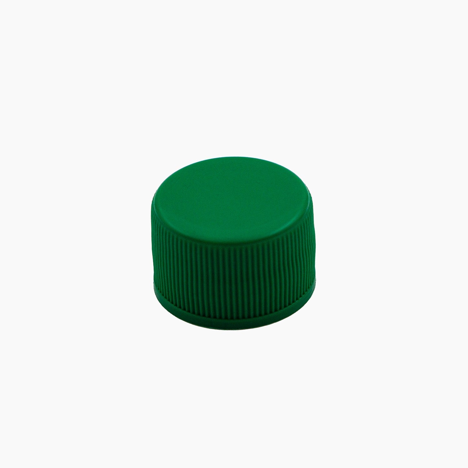 Green 24mm Plastic Standard EPE Liner Bottle Cap On White Background | Brightpack Closures And Accessories