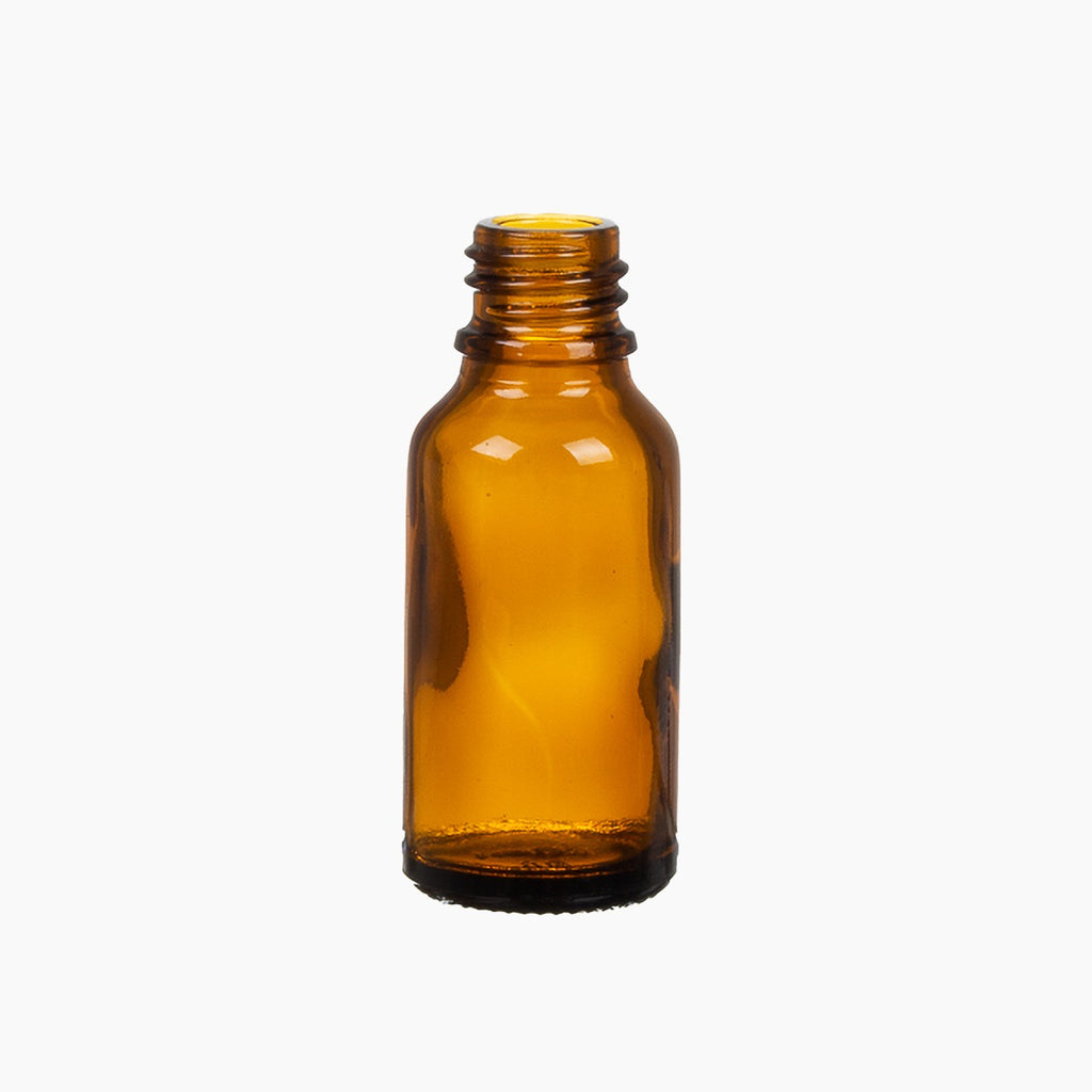 20ml Glass Amber Bottle Without Lid On White Background | Brightpack Glass Packaging