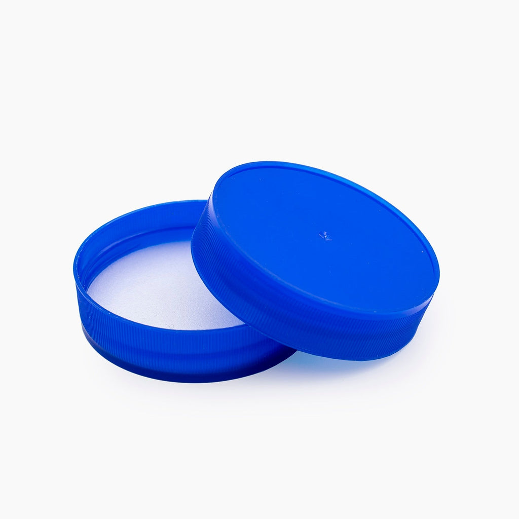 Blue 63mm Plastic Honey Jar Lid On A White Background | Brightpack Closures And Accessories